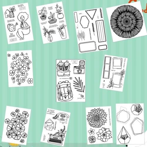 French Transparent Clear Silicone Stamps for DIY Scrapbooking/Card Making/Kids Fun Decoration Supplies