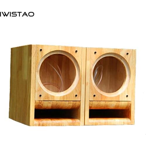 IWISTAO 6 / 6.5 Inch Full Range Empty Speaker Cabinet Labyrinth Solid Wood Strengthening Bolts Inside for Tube Amp