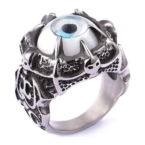 Devils Eye Stainless Steel Ring Jewelry Europe and the United States Creative Mens Titanium Steel Jewelry