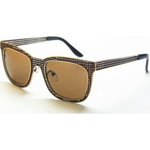 Retro Fashion Black Sunglasses Metal Full Rim Outdoor Sun Glasses Men Women Rx able Anti UV400
