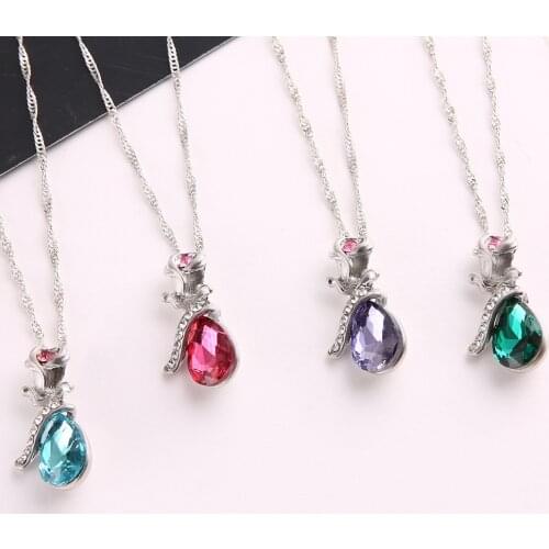 2020 New Angel Tears Crystal Necklace, Clavicle Chain, Enamored Rose Necklace