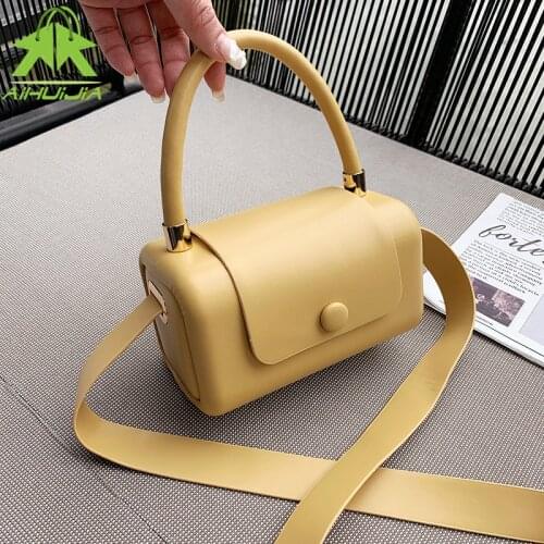 Solid Color Female Handbags High Quality Leather Shoulder Bag for Women 2021 New Fashion Crossbady Bags Casual Small Pillow bags