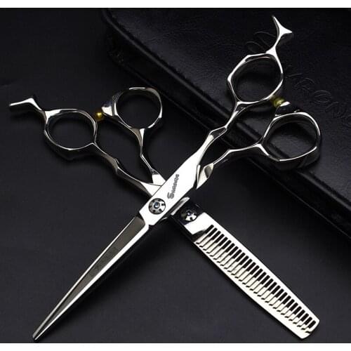 Hair salon hair stylist special professional hairdressing scissors 6 inch bearing flat shear tooth shear thinning suit