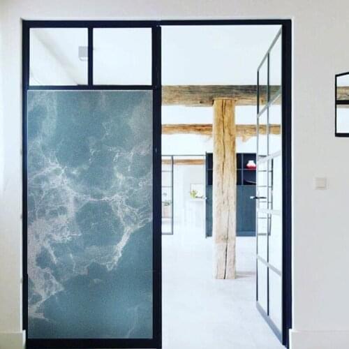 Custom size film on window Glass Sticker no glue Privacy Decal bathroom office kitchen Sliding door decoration