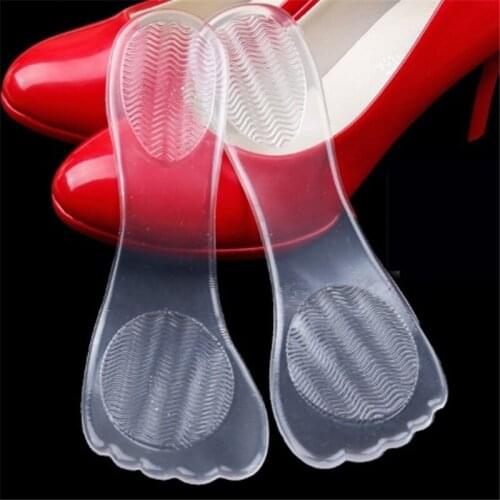Transparent Pain Relief Massage Cushions Shoe Anti Slip Foot Feet Pad Foot Care High Heel Silicone Gel Cushion Insole 1 Pair
