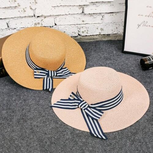 Fashion Beach Hat Folding Straw Hat Female Summer Korean Version The Tide Large Along The Ladies Sun Hat Sun Protection Sun Hat