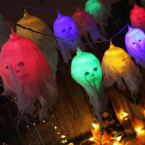 2.5 Meters Halloween Skull Light String Horror Lamp Diy Hanging Horror Halloween Decoration For Home Holiday Party Decoration