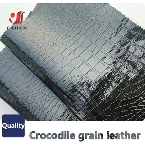 Crocodile Pattern PU Faux Leather Fabric Highlight Vinyl Upholstery Finish Marine For DIY Belt Wallet Box Craft Decor Material