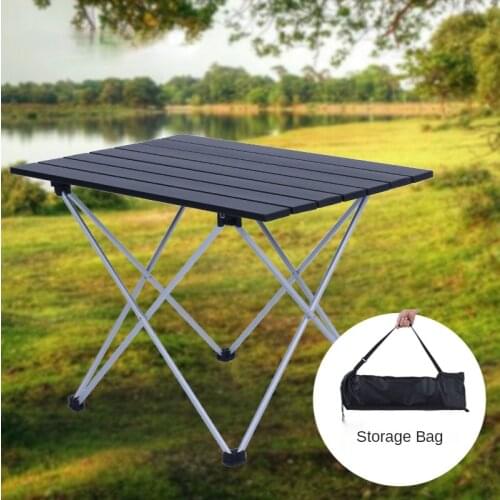 Outdoor aluminum folding table Camping portable barbecue table portable ultra light mini picnic table
