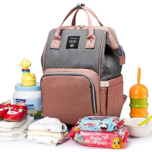 USB Rechargeable Shoulder Mummy Maternity Large Capacity Nappy Bag Travel Backpack Nursing Bag for Baby Care Womens Fashion Bag