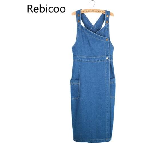 Brand Spring Summer Womens Dress Denim Jeans Mid Long Button Slim Elegant Pleated Dresses Women Split Sundress Denim Vestidos