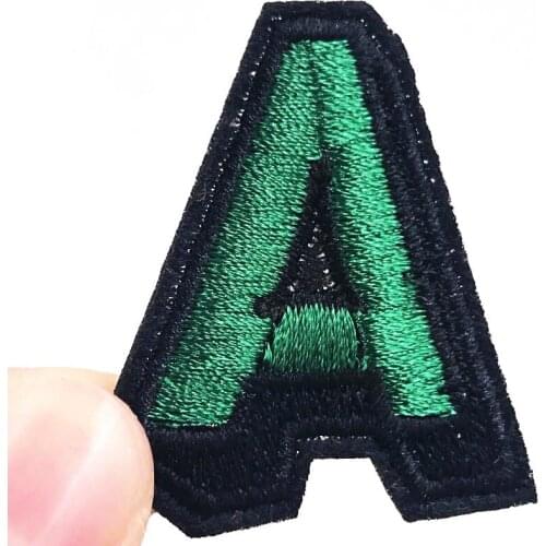 10PCS A-Z Letter alphabet Patches for Clothing Iron on Embroidered Sew Applique Badge Garment DIY Name kids Apparel Accessories