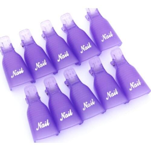 10pcs 50pcs Plastic Nail Soak Off Clips Acrylic Cleaner UV Gel Polish Remover Wrap Set Tool 3color DIY Soak Off Cap Clip YUE9484