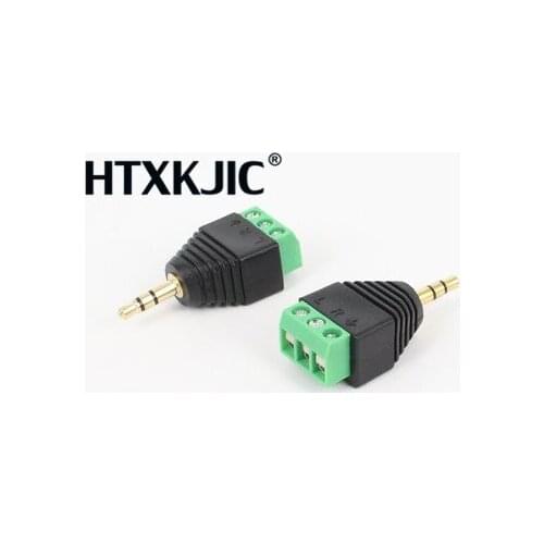 2pcs 3.5mm 1/8in 3-Pole Male Audio Jack Plug Stereo Headphone DIY Connectors for Tablets MP4 Mobile Phone Headsets High Quality