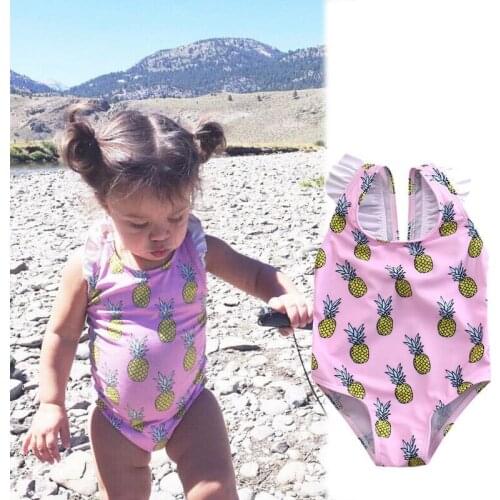 2019 Baby clothing Pineapple Toddler Baby Girl Kids Swimsuit Bathing Tankini Bikini Set Swimwear Beachwear swimming bathing suit