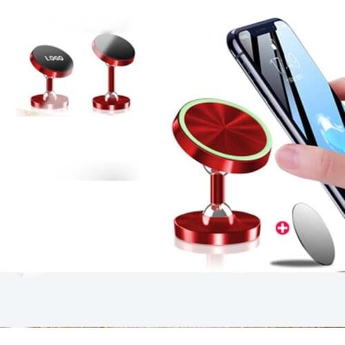 2020 hot sale universal magnetic car phone holder luminous aluminum alloy magnet fixed aluminum alloy phone holder