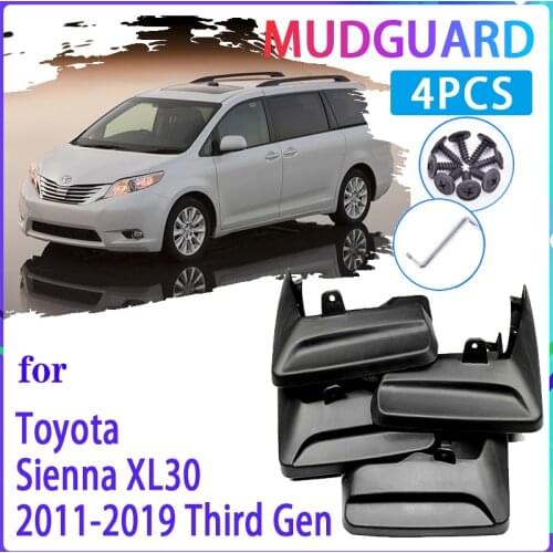 Car Mud Flaps for Toyota Sienna XL30 2011~2019 2012 2013 2014 2015 2016 Mudguard Splash Guards Fender Mudflaps Auto Accessories