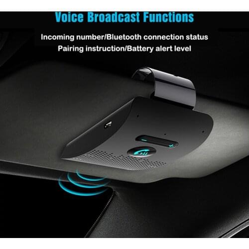 Bluetooth Speakerphone Hands-Free Car Kit Wireless Bluetooth Speaker Phone Multipoint Car Mp3 Kit With Sun Visor Clip Sp09