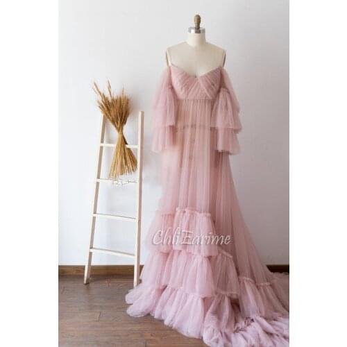 Ladies Sleeveless Strapless Back Banded Robe See-through Tailing Photography Long Dress Nightgown