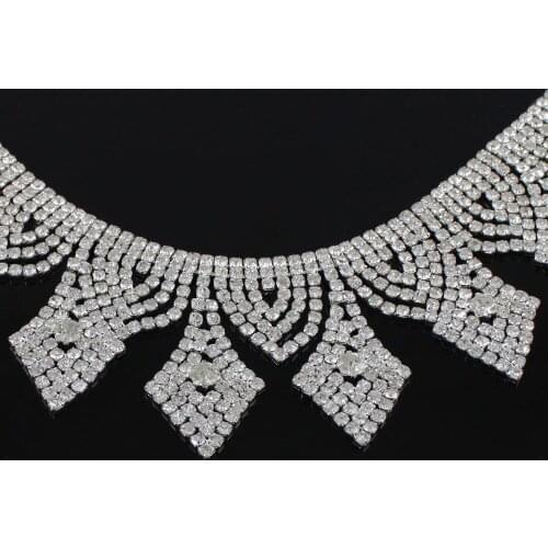 10Yards Decorative Chain Trim Gold Silver Rose Golden Crystal Rhinestone Waist Brass Cup Chain