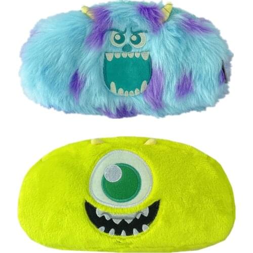 Disney Monsters Inc Sullivan Lotso Mr.Q Stuffed Plush Transformation Cosmetic Bag Soft Storage Bag Kawaii Kids Gifts
