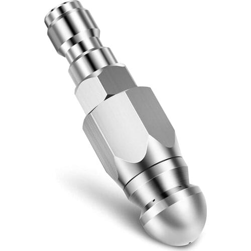 Sewer Jetter Nozzle for Pressure Washer with 1/4 inch Quick Connect - for Drain Jetting Clog Remover,1 Front 6 Rear Jets