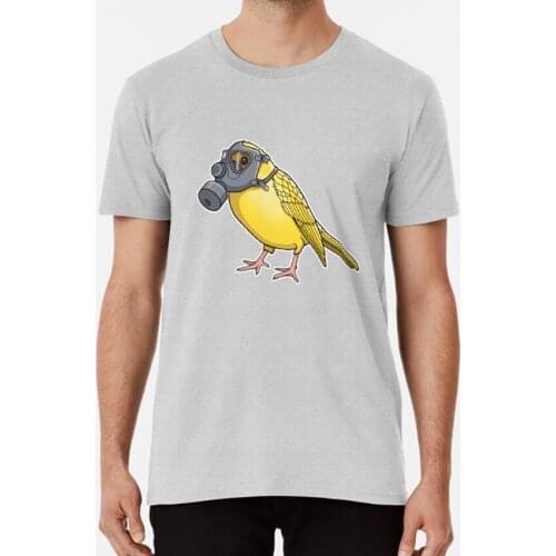 The Birds Aren't Singing T Shirt Action Activism Bird Canary Eco Environment Gas Mask Global Warming Green Renewable Energy
