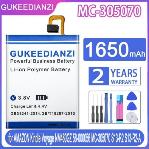 GUKEEDIANZI Replacement Battery MC-305070 1650mAh for AMAZON Kindle Voyage NM460GZ 58-000056 MC-305070 S13-R2 S13-R2-A Tablet