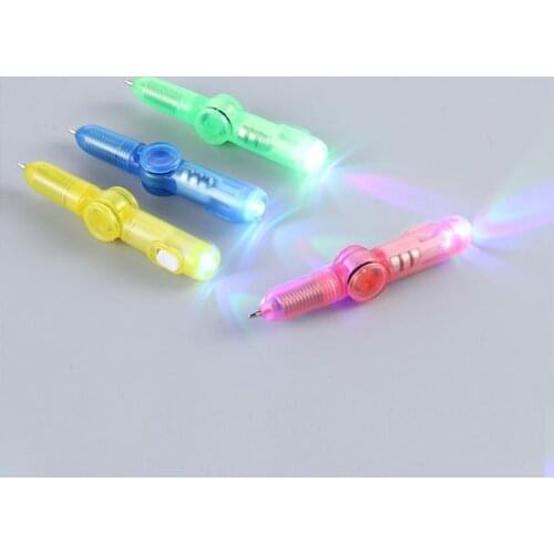 Interesting toy Fingertip Rotating Spinning Gyro Toy Pen Led Luminous Gyro Pen Office ADHD EDC Anti Stress kinetic Desk Toy