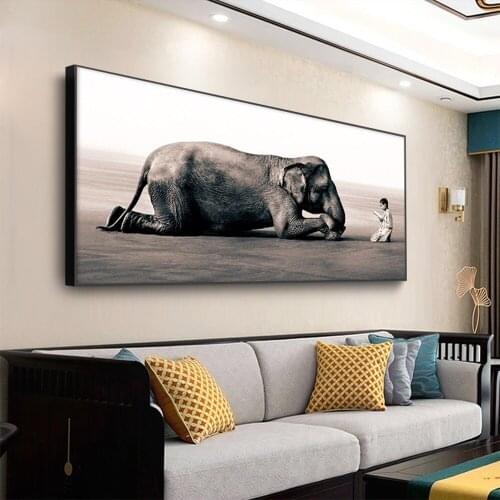 Zen Buddha Elephant Religion Canvas Painting Print Living Room Home Decor Modern Wall Art Oil Painting Poster Salon Pictures HD
