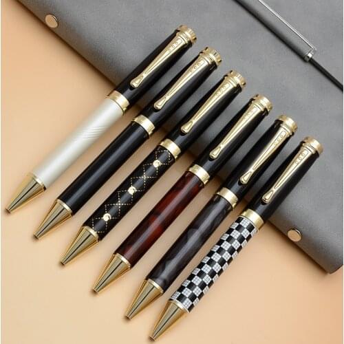 Jinhao Creative Rotating Metal Ballpoint Pen Learning Office Stationery School Gift Pen Luxury Business Pens Writing Supplies