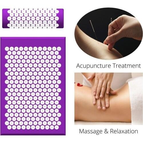 Yoga Massage Mat Acupressure Mat for Back Neck Pain Relief Sensi Acupuncture Mat Pillow Set Kuznetsov applicator Sensi Mat