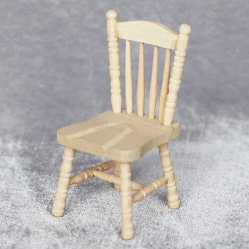1:12 Scale Dollhouse Miniature Chair Model Baby Doll Bedroom Supplies