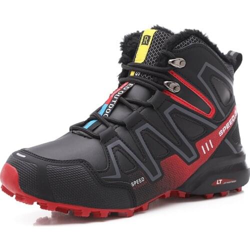 Mens Cotton Shoes Hiking Shoes Outdoor Shoes Large Size Snow Boots 2021 New Non-slip Wear-resistant Warm Waterproof Sports