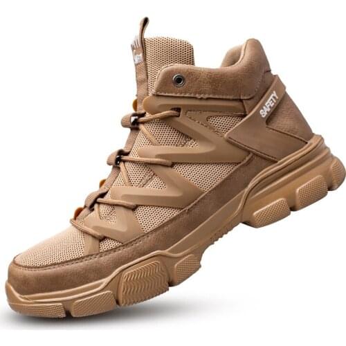 R-Win Safety Trainers for Men Steel Toe Cap Lightweight Work Shoes Outdoor Climbing Shoes Protective Hiking Boots