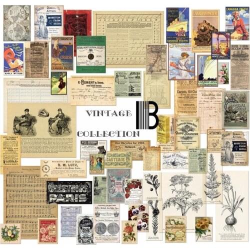 YPP CRAFT Vintage Series Material Paper Set for Scrapbooking DIY Projects/Photo Album/Card Making Crafts