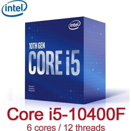 Intel Core i5-10400F Desktop Processor 6 Cores up to 4.3 GHz Without Processor Graphics LGA1200 (Intel 400 Series chipset) 65W