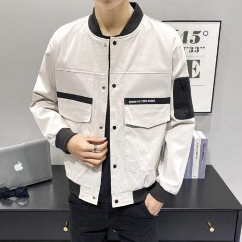 2021 Spring and Autumn New Mens Fashion Jacket Jacket Trend Large Size Casual Color Jacket Casual Street Clothing Jacket Male