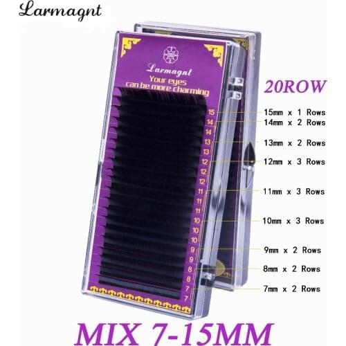 20rows/tray 7~15mm MIX , mink eyelash extension,natural eyelashes,individual eyelashes,2D 3D false eyelash handmade hand made