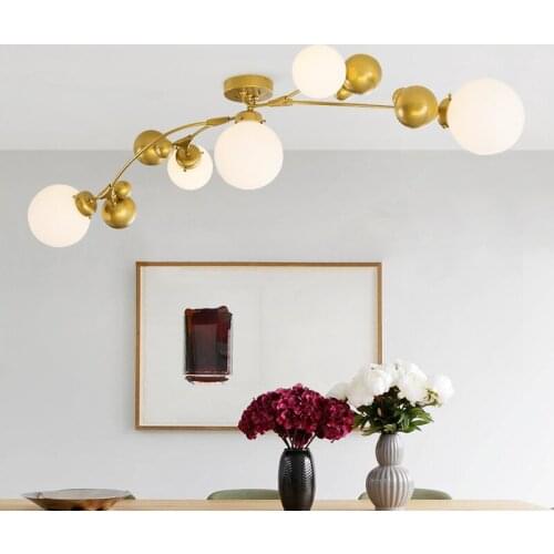 Living room lamp headlights Nordic lighting restaurant ceiling lamp creative personality art molecular light simple modern light