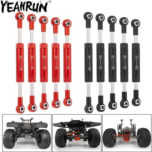 YEAHRUN 2PCS Steering Rod Linkage Servo Rod Replacement Parts for 1/10 Axial SCX10 Traxxas TRX4 D90 TF2 Adjustable Servo Link