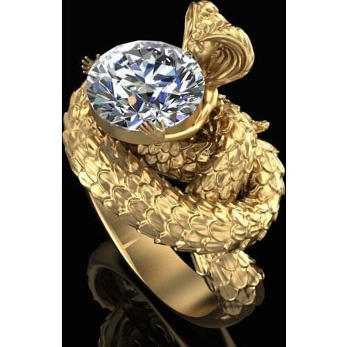 Top Quality Women Finger Ring Jewelry New Beauty Winding Snake Rings Gold Plating Ring Boho Style Crystal Jewellery Anillos