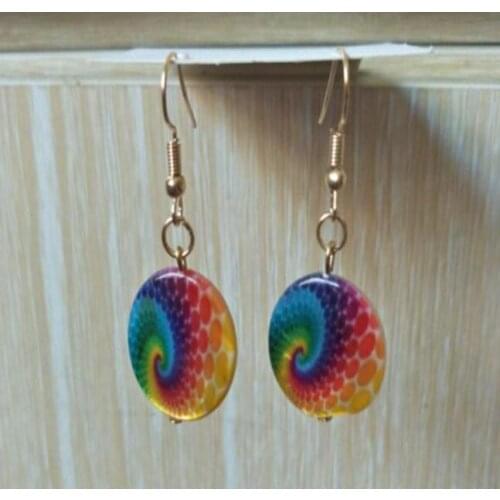 Ey473 2019 Bohemian beach wind Rainbow shell earrings for women fashion womens most beautiful gift