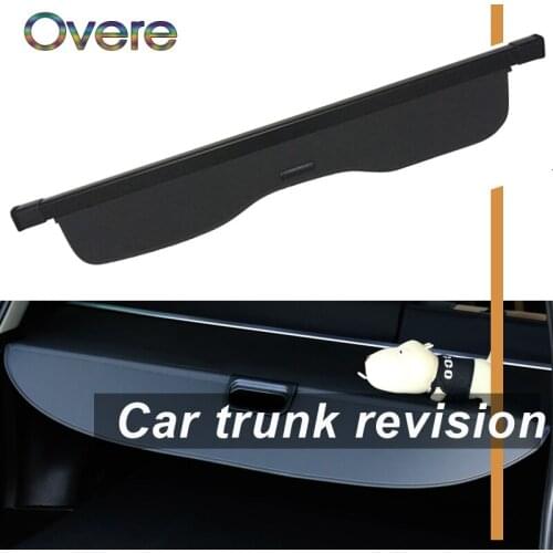 OVERE 1Set Car Rear Trunk Cargo Cover For Land Rover Freelander 2 LR2 Car-styling Black Security Shield Shade Auto accessories
