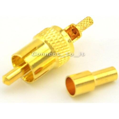 10 Pieces RCA Adapter RCA Plug Male for 1.5mm Cable Soldering Gold Plating Connector