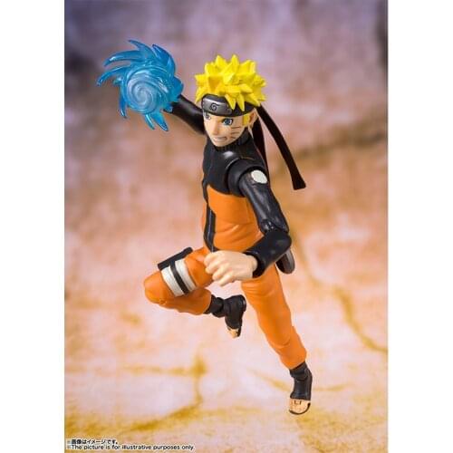 14cm BANDAI Original SHF Naruto: Shippuden Rasengan Uzumaki Naruto Anime characters Action PVC Collection Model Toy Anime Figure