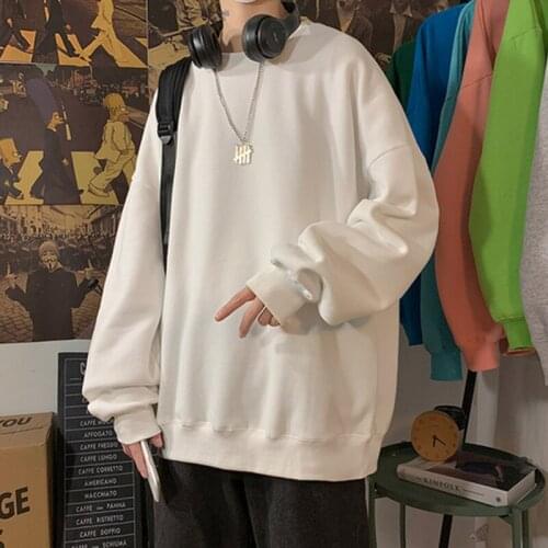 2021 Autumn Womans Hoodies Oversize Female Loose Cotton Solid Thicken Warm Women Sweatshirts Lady Fashion crewneck sweatshirt