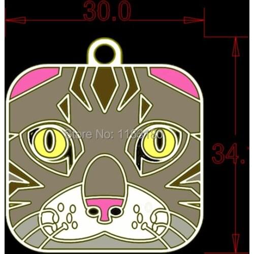 300pcs/lot New Personalized Dog Tags Engraved Cat Puppy Pet ID Name Collar Tag Pendant Pet Accessories