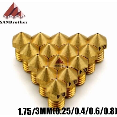 3D Printer Ultimaker 2+ UM2+ Extended Olsson Block 1.75/3MM Nozzles 0.25 0.4 0.6 0.8 Filament System Nozzles High Quality