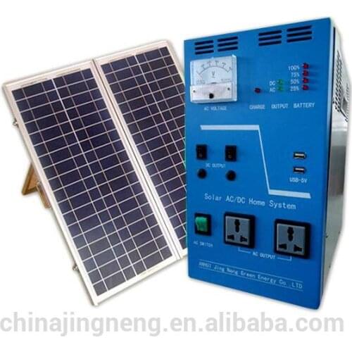 AC 300w Solar Power System For Home Use solar power generator 100w Solar Panel,55ah Batteries 12v/20a charge controller